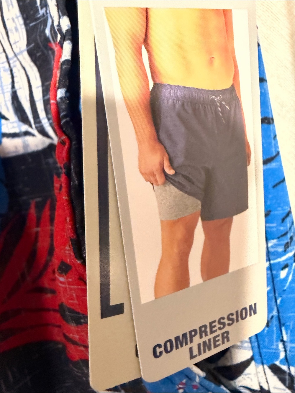 George Navy Blue Hybrid Shorts with Gray Compression Liner